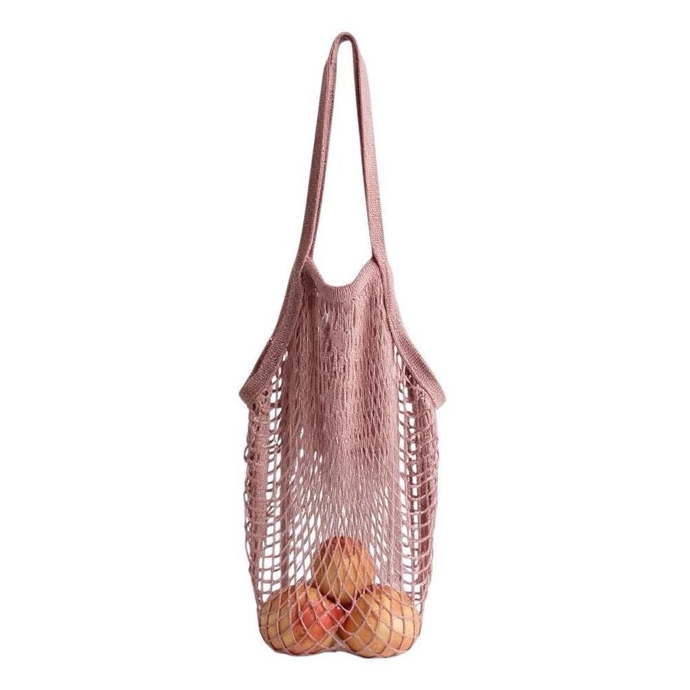 Graf Lantz Ami Net Market Tote - Rose Pink, Boho Beach Tote Bag, Made in USA